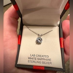 Brand new lab created diamond necklace